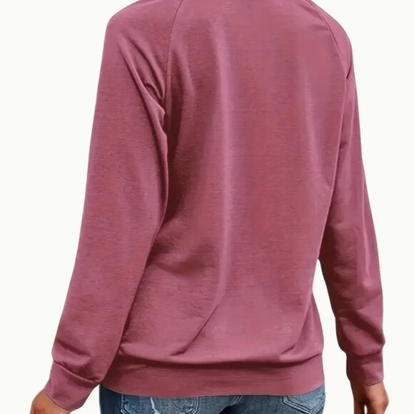 XXL (14) Christmas Tis the Season Print Sweatshirt, Casual Long Sleeve Crew Neck - Picture 2 of 3